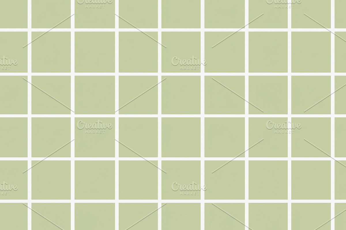 Sage green tiles seamless pattern creating a checkered grid back, a Pattern Graphic by Studio ANNA