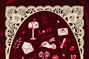 Love Letters Hand Drawn Vector Set, a Graphic by Nadya Saen Art (Thumbnail 4 of 7)
