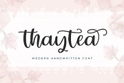 Thaytea - Handwritten Script Font, a Script Font by Fokira (Thumbnail 1 of 8)