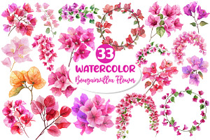 Bougainvillea Flower Clipart, an Illustration by Dream Creation