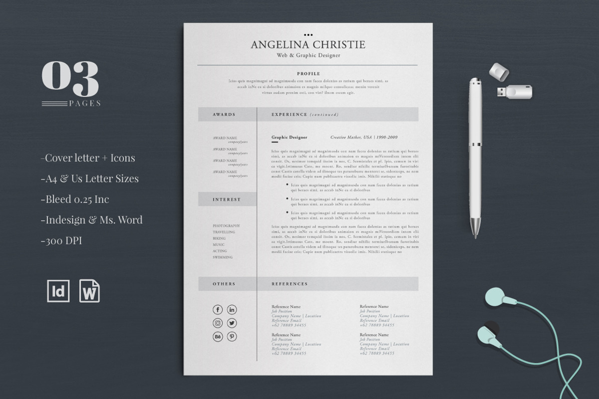 Resume/CV, a Resume Template by Atakana (Photo 2 of 7)