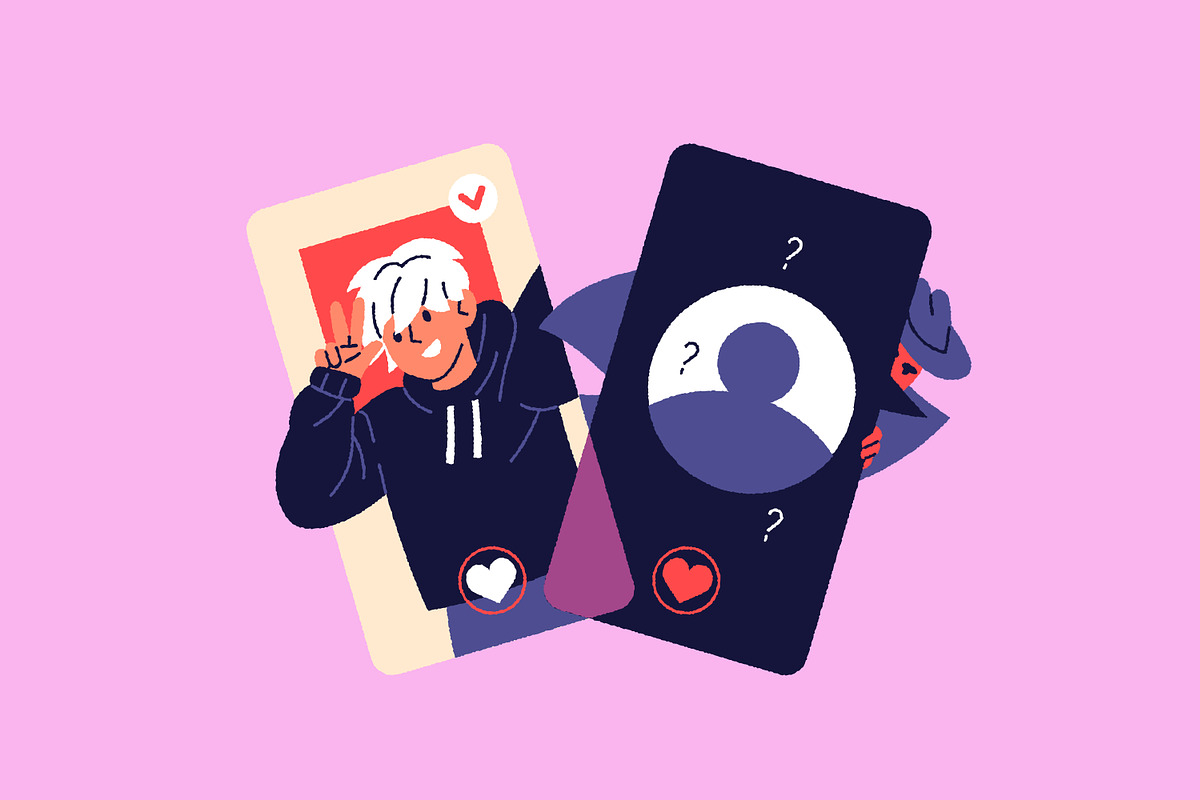Love search, online dating app set, a Person Illustration by PaperTrident (Photo 6 of 7)