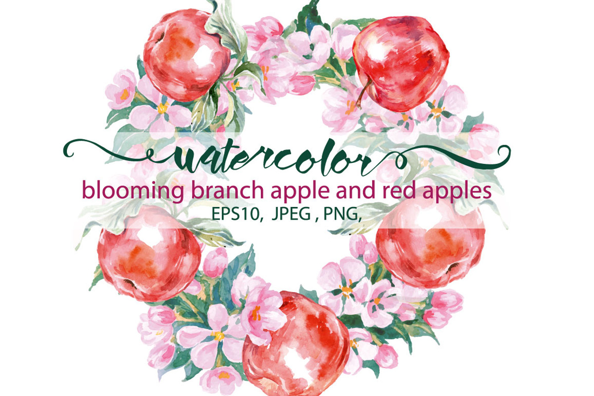 Watercolor apples., an Object Graphic by Gulnara Khadeeva (Photo 1 of 4)