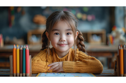 Drawing and portrait of girl in, a School & Education Photo by ZinetroN