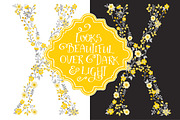 Sunshine Yellow Floral Alphabet, an Illustration by Amanda Ilkov (Thumbnail 3 of 5)