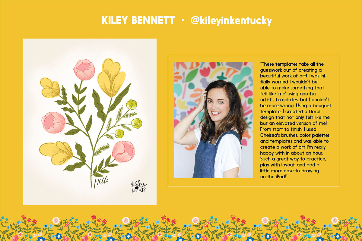 Folksy Wreaths & Bouquets Templates, an Illustration by On the Mark Designs (Photo 11 of 16)