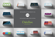 100 Minimal Business Cards Bundle, a Business Card Template by Carlos Fernando (Thumbnail 2 of 7)