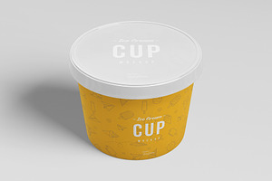 3oz Ice Cream Cup Mockup Set