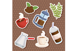 Coffee Stickers Set