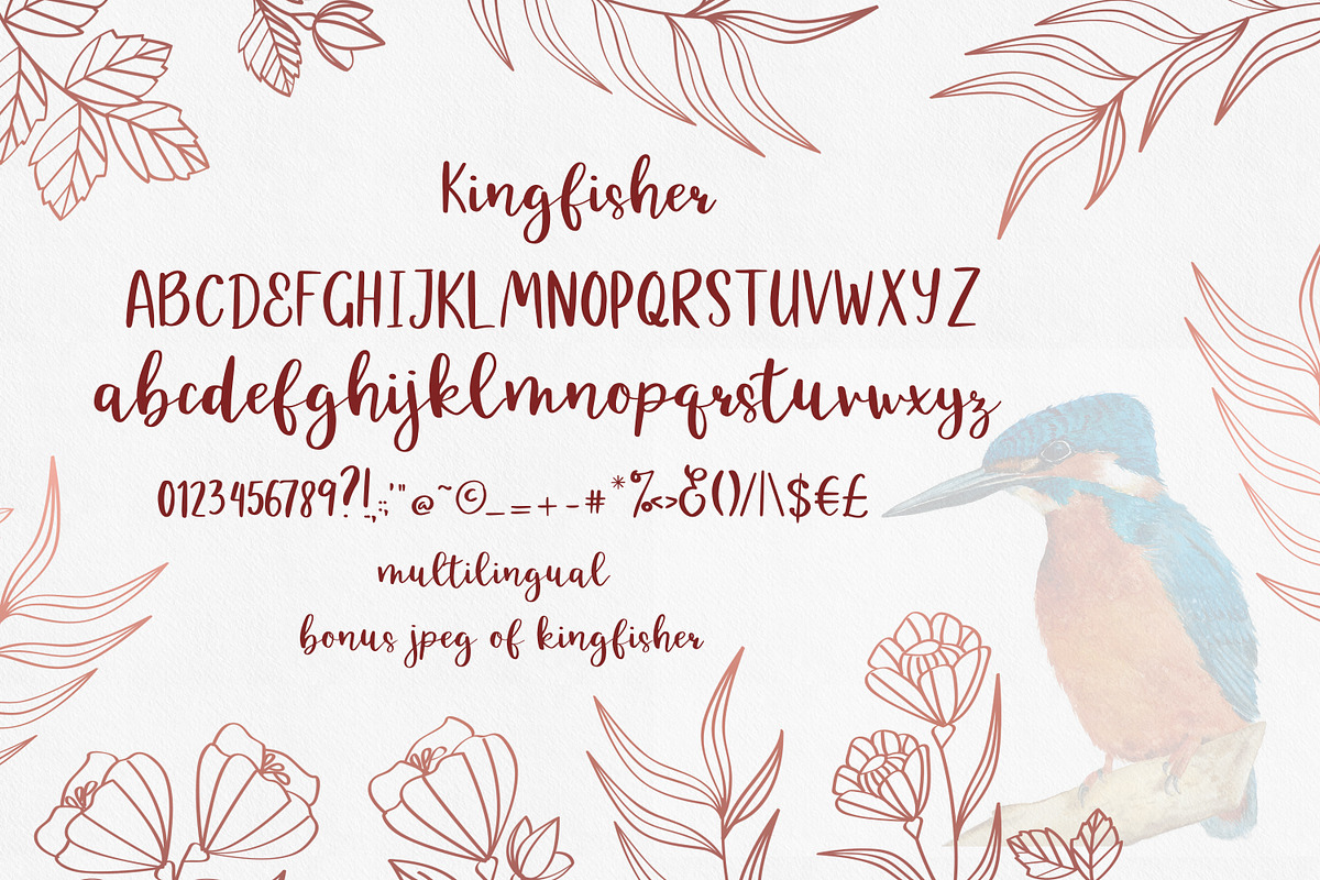 Kingfisher, bouncy font, a Script Font by Art pages (Photo 2 of 6)