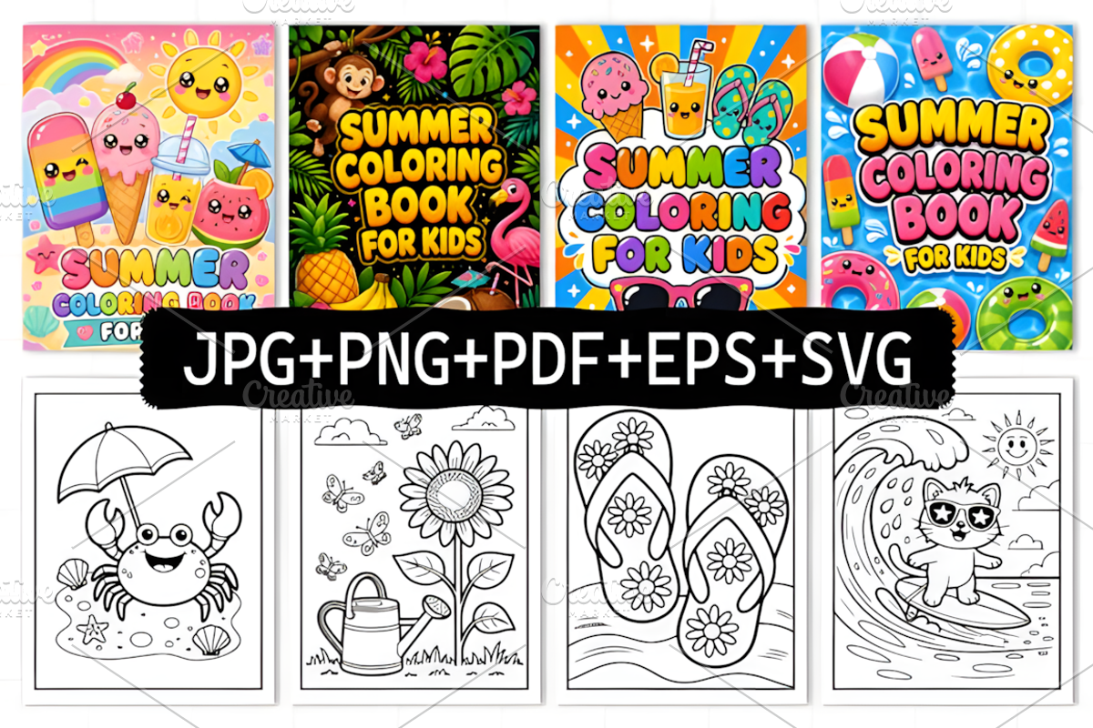 FARM ANIMALS COLORING PAGES for KIDS, a Seasonal Illustration by Coco Bloom (Photo 2 of 3)