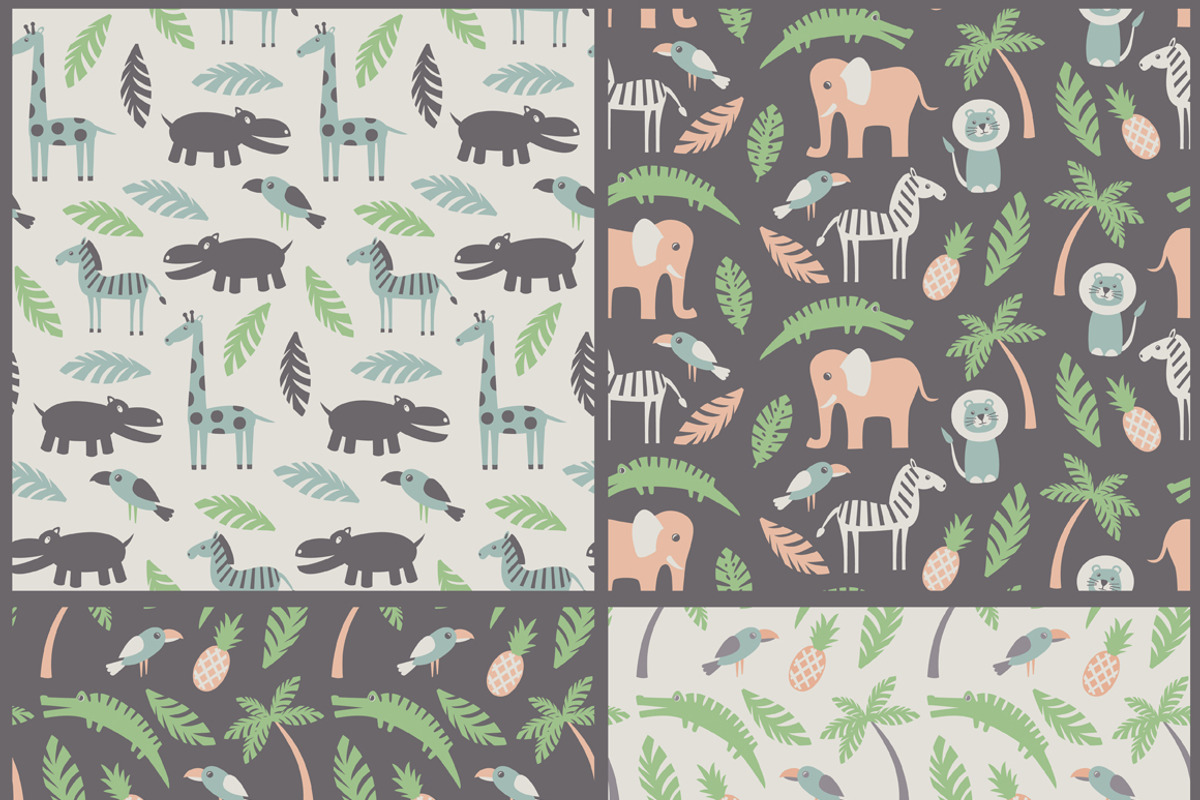 African Animals Clipart and Patterns, a Pattern Graphic by marmarto (Photo 2 of 2)