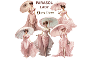 Parasol Lady PNG Clipart, an Illustration by Memories By Lea (Thumbnail 1 of 9)