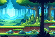Fairy Forest Platform Game Art, an Object Illustration by 3D assets for your awesom (Thumbnail 2 of 3)