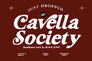 Cavella Society, a Serif Font by Black Junst (Thumbnail 1 of 10)