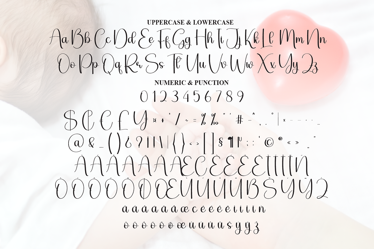 Babylove | Script Font, a Sans Serif Font by Scratchones (Photo 7 of 9)