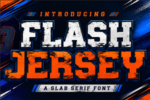 Flash Jersey | Sport Slab Serif Font