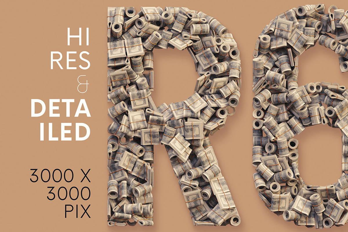 Money - PNG Alphabet, an Object Graphic by MIIM (Photo 2 of 4)