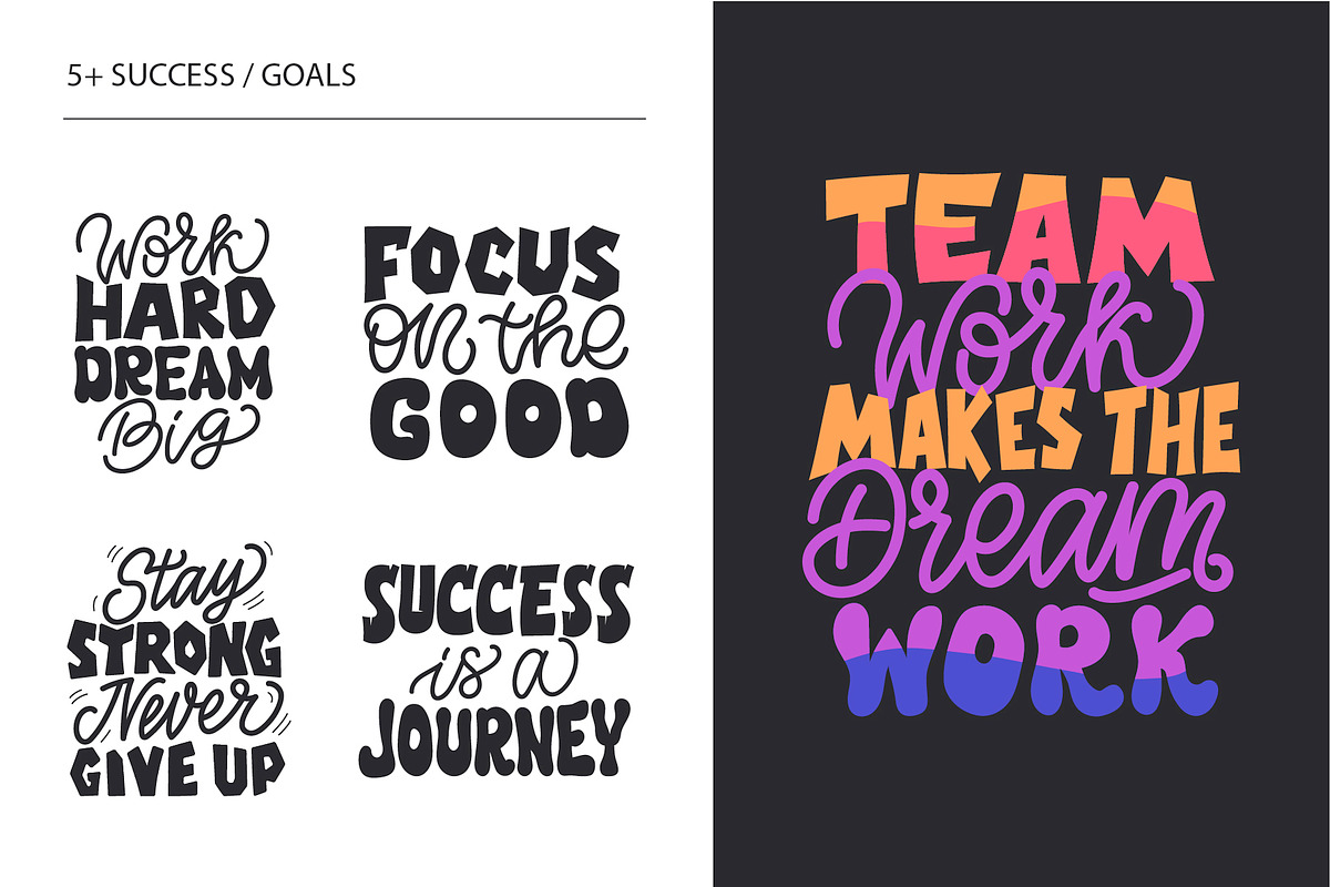 Handwritten Motivational Quote Set, an Object Graphic by Lettering_Logo (Photo 6 of 16)