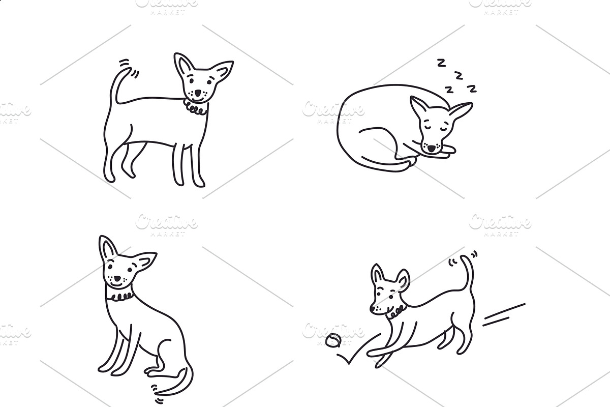 Cute doodle dogs (big collection), an Animal Illustration by Liz Pengilley Studio (Photo 6 of 23)