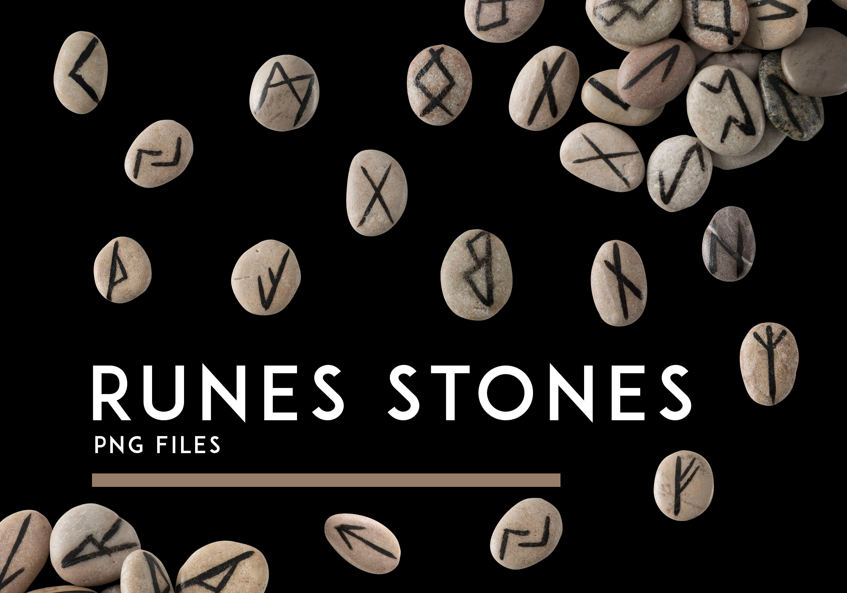 RUNES STONES PNG PHOTO CLIPART, an Illustration by wings of design ...
