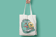 cute flamingo surfing the sea, an Animal Illustration by gunaonedesign (Thumbnail 5 of 6)