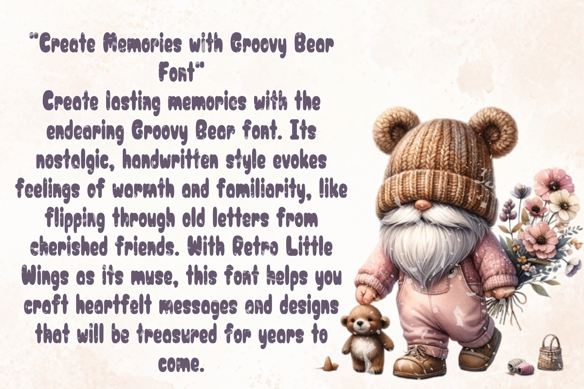 GROOVY BEAR - Handwritten, a Handwritten Font by Charmingbear59.design (Photo 4 of 5)