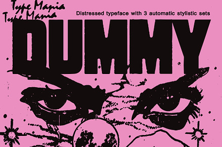 Dummy TM – Bold Distressed Type, a Sans Serif Font by Type Mania