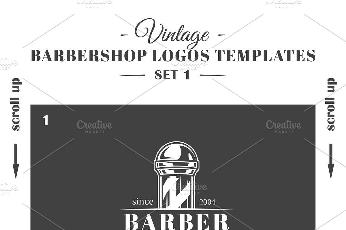 18 Barbershop Logos Templates, a Branding & Logo Template by Art Design (Photo 16 of 19)