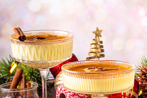 Christmas Eggnog Martini Or Brandy Alexander Cocktail, a Food & Drink Photo by Rimma