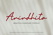 Anindhita - Script Signature Font, a Script Font by Flawless And Co (Thumbnail 1 of 10)
