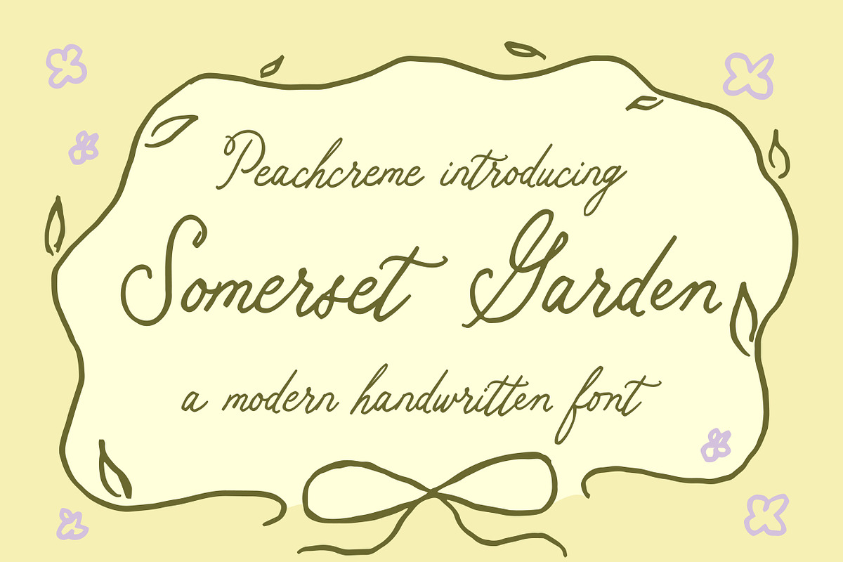 Somerset Garden Font, a Handwritten Font by PeachCreme (Photo 1 of 7)
