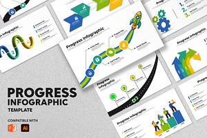 Progress Infographic, a Presentation Template by Mighty-Slide