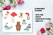 Valentine's Day Stickers. Printable, an Illustration by linakilljoy (Thumbnail 2 of 4)