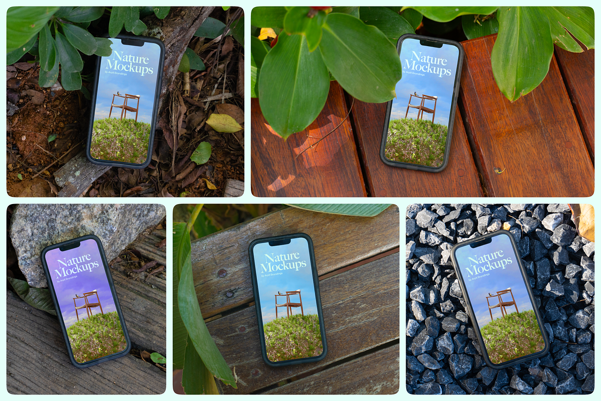 iPhone Nature Mockups, an iPhone Mockup by Arpit Brandings (Photo 1 of 7)