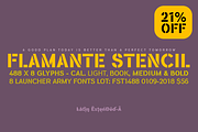 Flamante Stencil -4 fonts-, a Sans Serif Font by deFharo (Thumbnail 2 of 5)