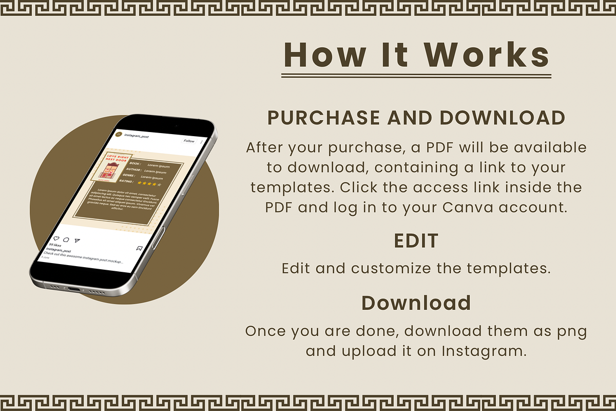 Bookstagram CANVA Instagram Template, a Social Media Template by Supriya Artwork (Photo 6 of 6)