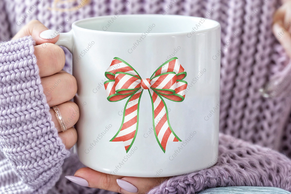Christmas Coquette Bow PNG, an Illustration by CraftArtStudio (Photo 2 of 4)