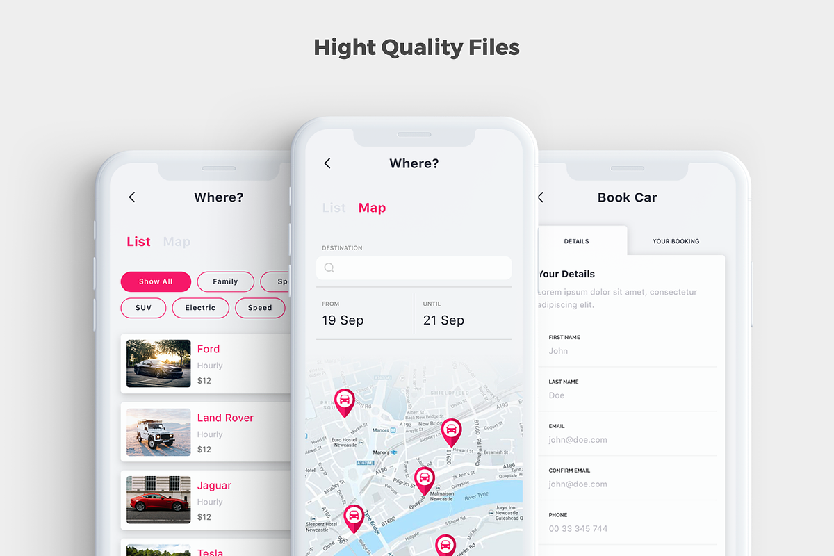Marenta Car Rent App UI Kit, an UI Kit Template by uicube (Photo 2 of 4)