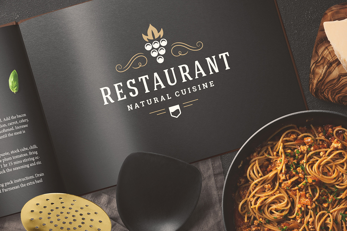 36 Restaurant Logos and Badges, a Branding & Logo Template by Vasya Kobelev (Photo 17 of 18)