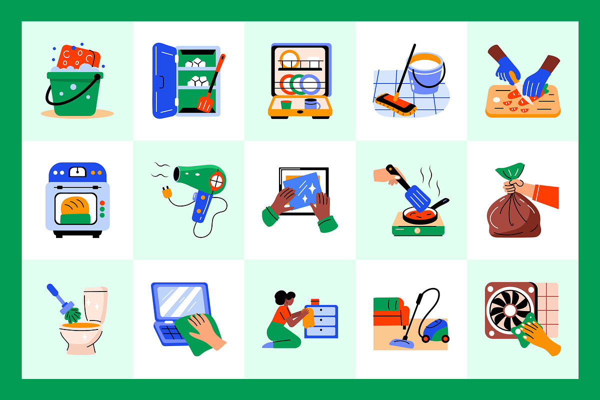 Animated Household and Cleaning, an Object Illustration by Vectors Market (Photo 4 of 5)
