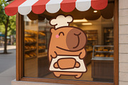 Capybara Baking Clipart Set, an Animal Illustration by Palau (Thumbnail 5 of 10)
