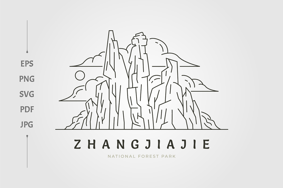 zhangjiajie national forest park, a Branding & Logo Template by lawoel