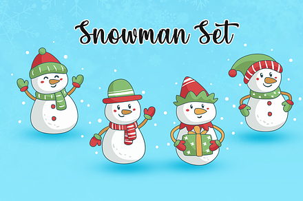 Cute Snowman SVG Bundle