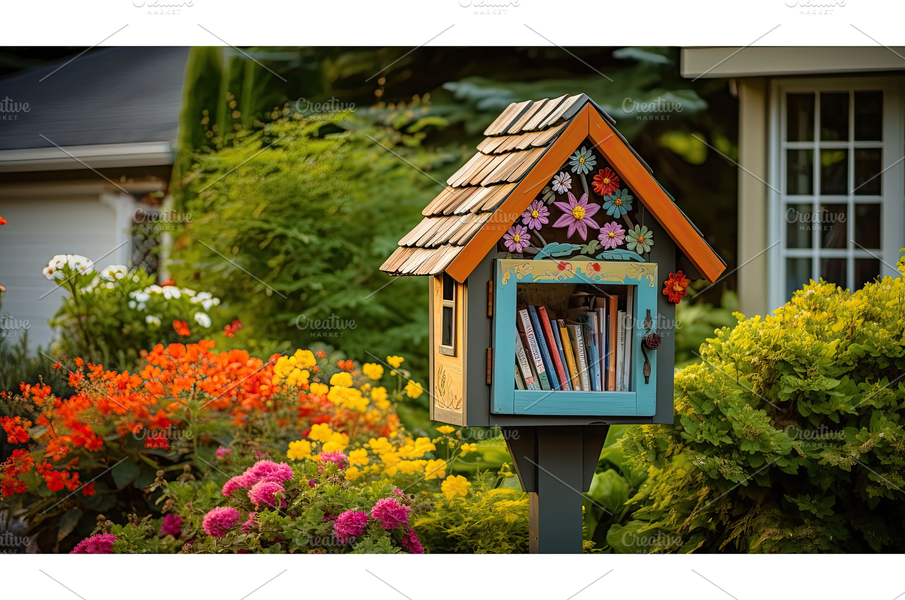 community little free library ai, a School & Education Photo by pikepicture