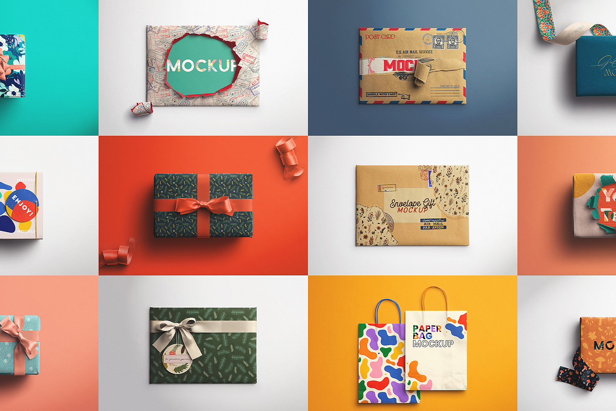 Gift Box Mockups Bundle, a Packaging Mockup by Custom Scene (Photo 3 of 12)