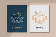 Adventure Line Art Graphic Set, a Branding & Logo Template by Ellen Carty Design (Thumbnail 12 of 13)