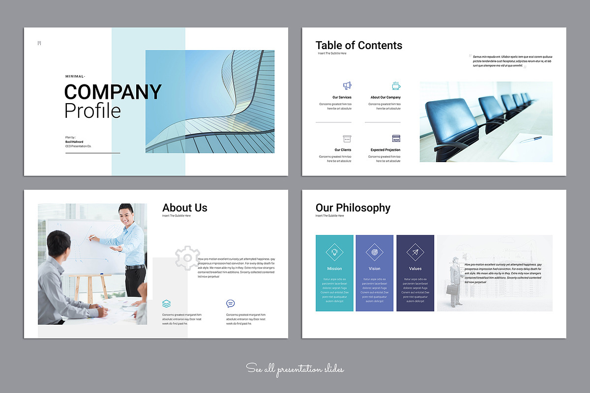 Company Profile Presentation Design, a Presentation Template by ...