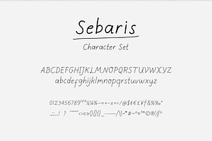 Sebaris Handwritten Font