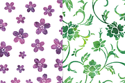 Cool Watercolor Floral Backgrounds, a Pattern Graphic by Paper Element (Thumbnail 4 of 7)